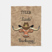 Little Buckaroo, Longhorn Steer Fleece Blanket (Voorkant)