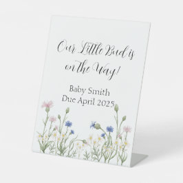 Little Bud baby shower sign Reclamebord Met Voetstuk