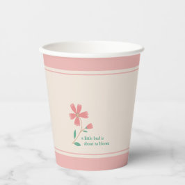 Little Bud Floral Hand Lettering Papieren Bekers