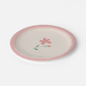 Little Bud Floral Hand Lettering Stickers Papieren Bordje (Gekanteld)