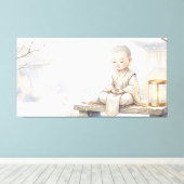 Little Buddha Canvas Afdruk (Insitu (Houten vloer))