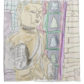 Little Buddha Douchegordijn van R. Leah OShell (Voorkant)