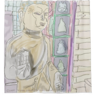 Little Buddha Douchegordijn van R. Leah OShell
