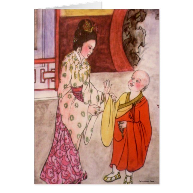 Little Buddhist Monk Kaart (Voorkant)