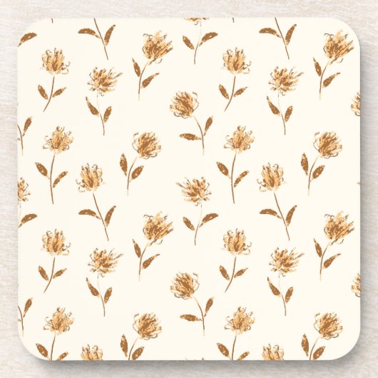 Little Budding Queen Annes - huiskern patroon. Bier Onderzetter (Voorkant)