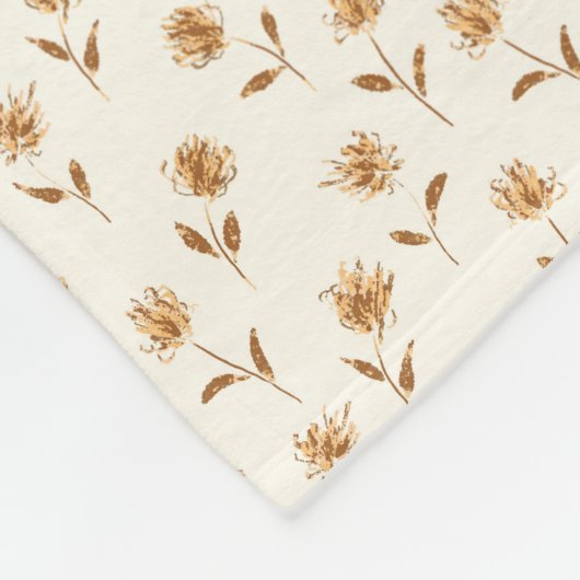 Little Budding Queen Annes - huiskern patroon. Fleece Deken (Hoek)