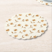 Little Budding Queen Annes - huiskern patroon. Kartonnen Onderzetters (Gekanteld)