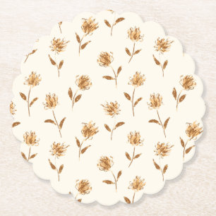 Little Budding Queen Annes - huiskern patroon. Kartonnen Onderzetters