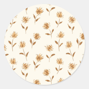 Little Budding Queen Annes - huiskern patroon. Ronde Sticker