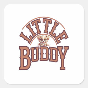 Little Buddy Vierkante Sticker