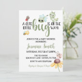 Little Bug Baby shower Insect Caterpillar Kaart (Staand voorkant)
