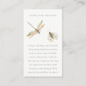 Little Bug Blue Dragonfly Books for Baby shower Informatiekaartje (Voorkant)