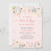 Little Bug Garden Blush Roze Baby shower Kaart (Voorkant)