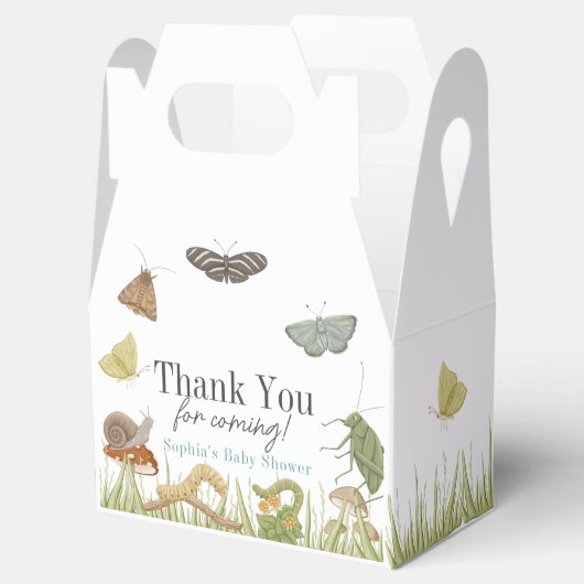 Little Bug Insects Mushroom Boy Baby Shower  Bedankdoosjes (Geopend)