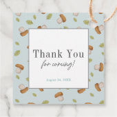 Little Bug Insects Mushroom Boy Baby shower Bedankjes Labels (Achterkant)