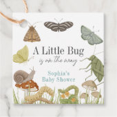 Little Bug Insects Mushroom Boy Baby shower Bedankjes Labels (Voorkant)
