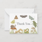 Little Bug Insects Mushroom Boy Baby shower Notitiekaartje (Voorkant)