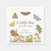 Little Bug Insects Mushroom Boy Baby Shower Servet (Voorkant)