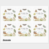 Little Bug Insects Mushroom Boy Baby Shower Vierkante Sticker (Vel)