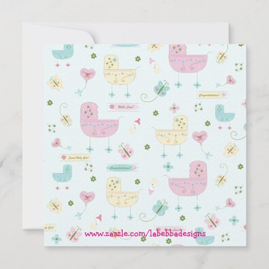 Little Buggy Baby Sprinkle Kaart (Achterkant)