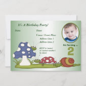 Little Bugs Custom Birthday Party Invitation Kaart (Voorkant)