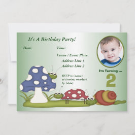 Little Bugs Custom Birthday Party Invitation Kaart