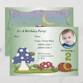 Little Bugs Custom Birthday Party Invitation Kaart (Voorkant / Achterkant)