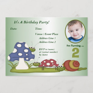 Little Bugs Custom Birthday Party Invitation Kaart