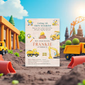 Little Builder Construction Party Invitation Kaart