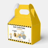 "Little Builder– Construction Truck 2nd Birthday Bedankdoosjes (Voorkant Zijde)