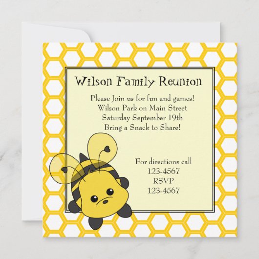 Little Bumble Bee Cutie Kaart (Voorkant)