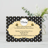 Little Bumble Bee Invite Kaart (Staand voorkant)