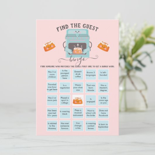 Little Bun in de Oven Vind de Gast BINGO Kaart (Staand voorkant)