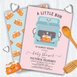 Little Bun in Oven boy of girl baby shower Inv Kaart