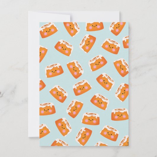 Little Bun in Oven boy of girl baby shower Inv Kaart (Achterkant)