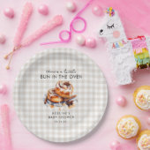 Little Bun in the Oven Baby Shower  Papieren Bordje (Feest)