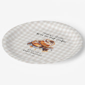 Little Bun in the Oven Baby Shower  Papieren Bordje (Gekanteld)