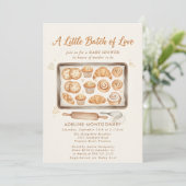 Little Bun in the Oven Bakery Baby Shower Kaart (Staand voorkant)