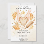 Little Bun in the Oven Bakery Baby Shower Kaart (Voorkant)