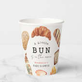Little Bun in the Oven Bakery Pastries Baby Shower Papieren Bekers (Achterkant)