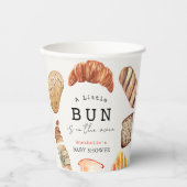 Little Bun in the Oven Bakery Pastries Baby Shower Papieren Bekers (Voorkant)