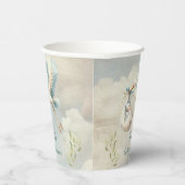 Little Bundle Blue Ooievaar Baby shower Papieren Bekers (Rechts)