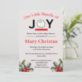 Little Bundle of Joy Baby shower Invitation Kaart (Staand voorkant)