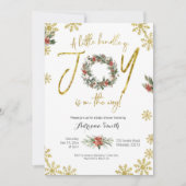 Little Bundle of Joy Baby shower Invitation Kaart (Voorkant)
