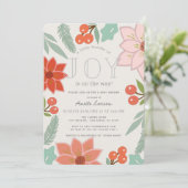 Little Bundle of Joy Feestelijke Bloemen Baby show Kaart (Staand voorkant)