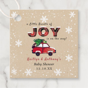 Little Bundle of Joy   KerstBaby shower Bedankjes Labels