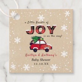 Little Bundle of Joy | KerstBaby shower Bedankjes Labels