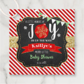 "Little Bundle of Joy" kerstBaby shower Bedankjes Labels (Voorkant)