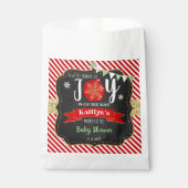 "Little Bundle of Joy" kerstBaby shower Bedankzakje (Voorkant)