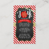 "Little Bundle of Joy" kerstBaby shower Informatiekaartje (Voorkant)